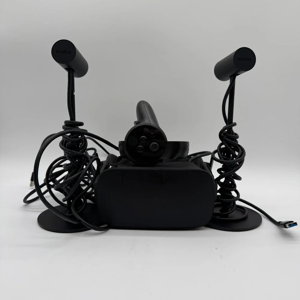 Oculus Rift PC VR Headset 2 Sensors Left Touch Controller Untested For Parts